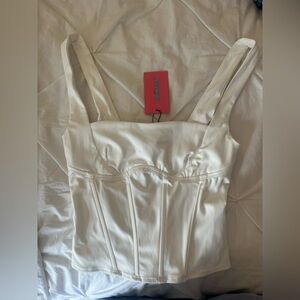 Edikted White Corset Top